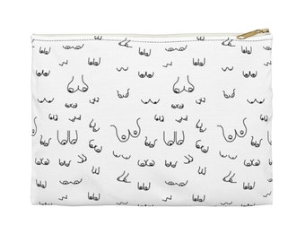 Bolsa de accesorios de tetas / bolsa de accesorios de tetas / bolsa de maquillaje linda / bolsa de viaje de piqueros / bolsa de maquillaje para el cáncer de mama /