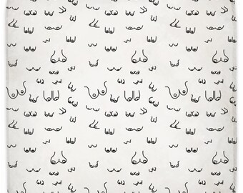 Boobies Print Hooded Baby Towels / Booby Hooded Towel / Baby Towel / New Baby Gift / New Mother Present / Boobs Gift / Funny Baby Gift