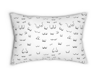 Boob throw pillow / titties pillow / almohada lumbar con senos / regalo lésbico / boobie art housewarming present / cojín rectangular / jarras