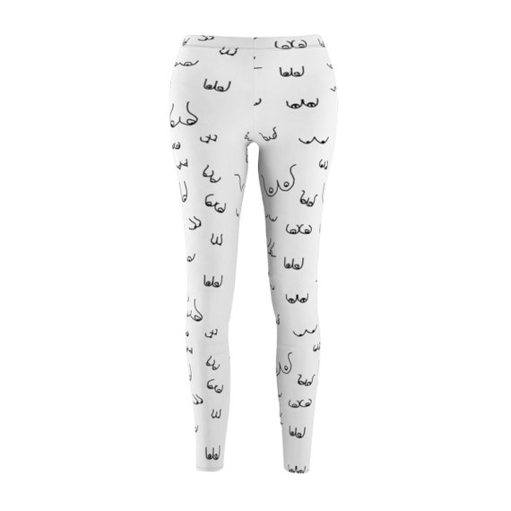 Boob Print Leggings Boob Yoga Pants Funny Workout Clothes Feminist