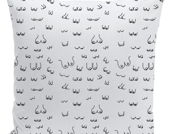 Almohada Boobie al aire libre / Almohada de patio XL con tetas de dibujos animados / impresión de tetas / experta en lactancia / decoración de porche / almohada de impresión de tetas / al aire libre