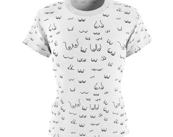 Camiseta ajustada con estampado de pechos / Camiseta feminista