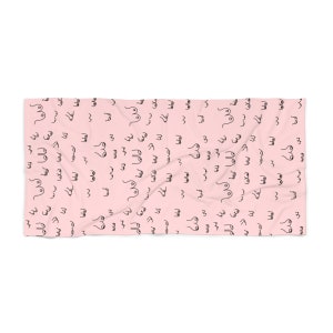 Pink Boob beach towel boobs towel funny beach towel | Etsy