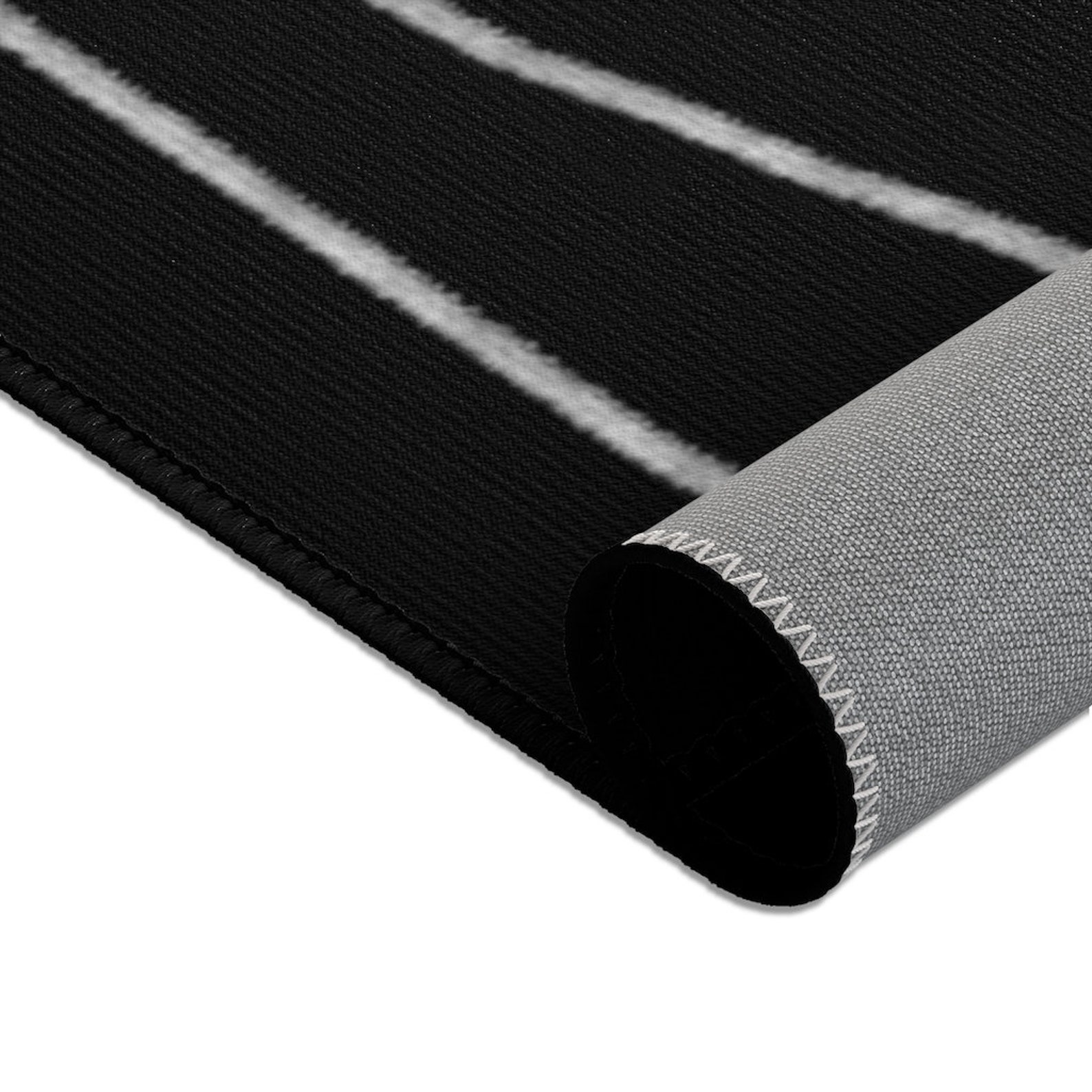 Black and White Line Art Silhouette | Minimalist Line Art Throw Rug ...