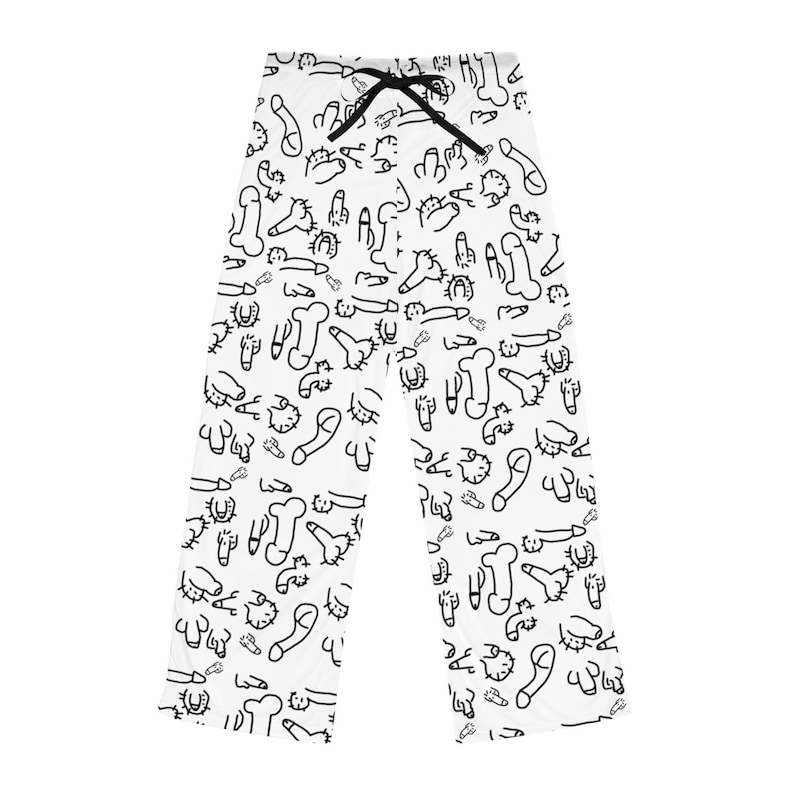 Penis Pajama Pants Wiener Sweatpants Dick Print Pjs Etsy
