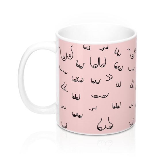 Pink Boob Mug Boob Coffee Cup Boob Dishware Breast Cancer Gift