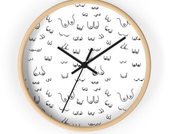 Reloj de pared con forma de pecho, decoración feminista para la oficina, regalo para ginecóloga.