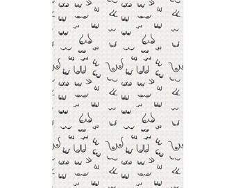 Boobie Dish Towel / paño para platos / toalla de impresión de tetas / utensilios de cocina con estampado de tetas / experto en lactancia / utensilios de cocina feministas / titties dish rag