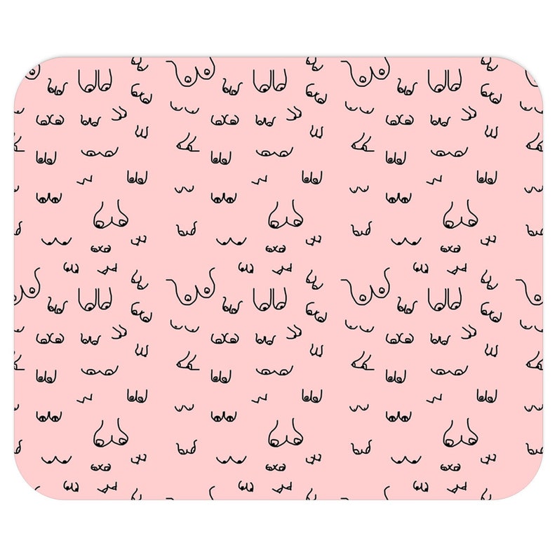 funny gift idea free the nipple feminist gift boobs mousepad titties boob mouse pad Pink boob print mousepad funny mousepad