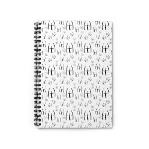 Butt print notebook | butts journal | booty sketchbook | cartoon butt diary | funny journal | line art spiral notebook