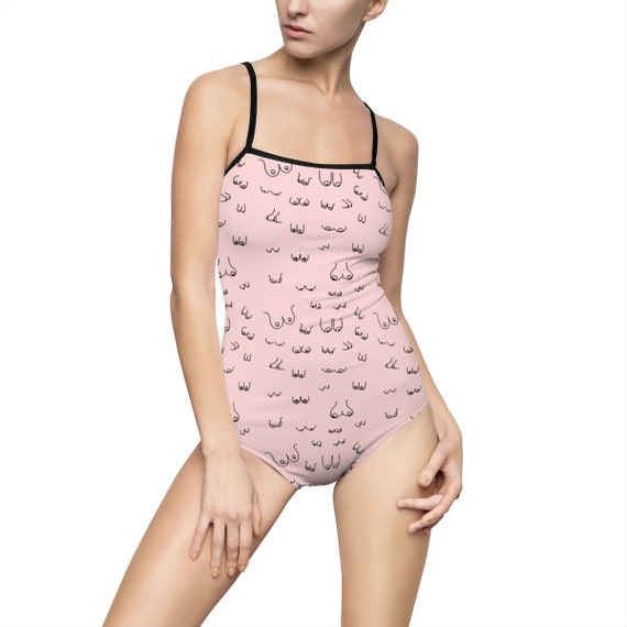 Pink in a bathing suit best sale