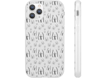 Cartoon butts phone case | feminist iphone case | funny phone cover | black and white print galaxy case | friend gift | booty iphone case