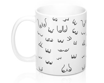Cartoon Boobies Mug | Breast Cancer Awareness Gift