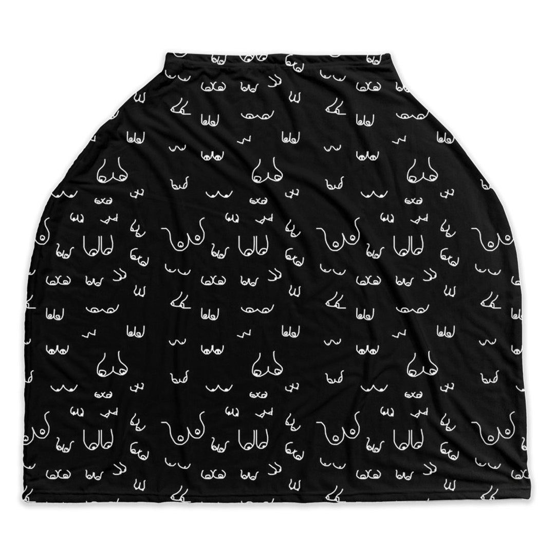 Black and White Boob Nursing Cover Breastfeeding Cover Etsy