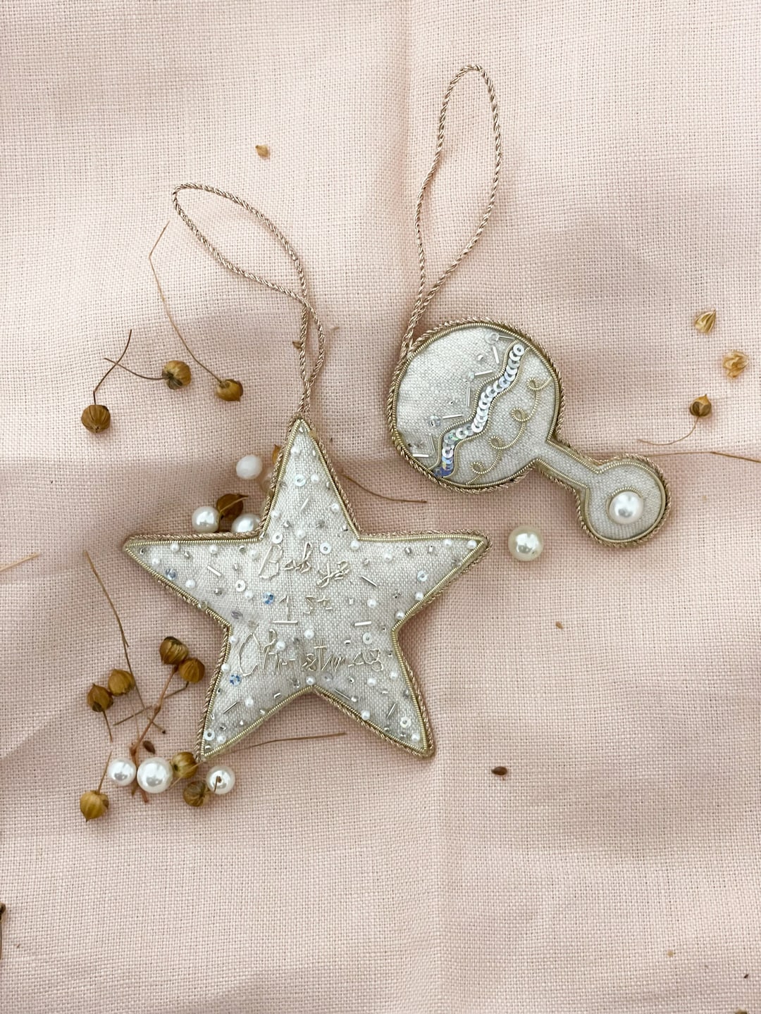 Baby's 1st Christmas Star rattle Option Nursery - Etsy UK
