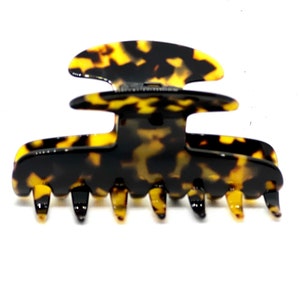 Wardani , XL Salon jaw clip, handmade in France, French tortoiseshell 3.5&quot; x 2.2 &quot;