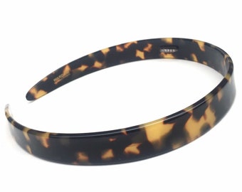 Wardani,1/2" French tortoiseshell headband with small teeth on the side for better grip ,(1.5 cm) Handmade in France