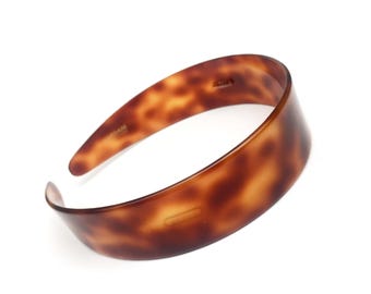 Wardani, 1” French tortoiseshell headband,(3 cm) handmade in France