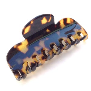 Wardani, large French Jawclip , claw clip Tortoise  handmade in France from acetate Cellulose