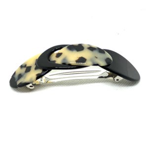 Wardani, Extra Volume Large curved tortoiseshell barrette  buckle shape Barrette handmade in FRANCE by Wardani