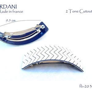Wardani, Large Volume french clip Barrette, handmade in France from Acetate