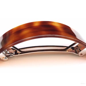Wardani, Extra Volume Large curved tortoiseshell barrette Rectangle shape Barrette handmade in FRANCE by Wardani