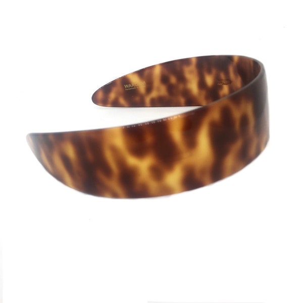 Wardani, 1.6” wide tortoiseshell puffed headband, handmade in France ( 3.8cm )