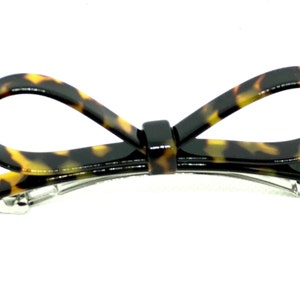 Wardani, lace bow barrette French tortoiseshell handmade in France 11.5 cm