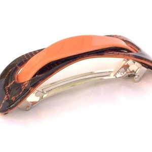 Wardani, French tortoiseshell Extra Volume barrette Snaffle handmade in France,