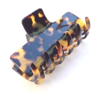 Wardani, Large tortoiseshell Jaw clip claw   Handmade in France rectangular shape by Wardani