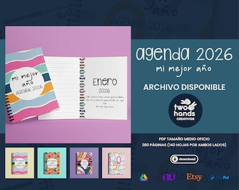 Agenda 2026 PDF für Imprimir – Planer mit Dankbarkeit