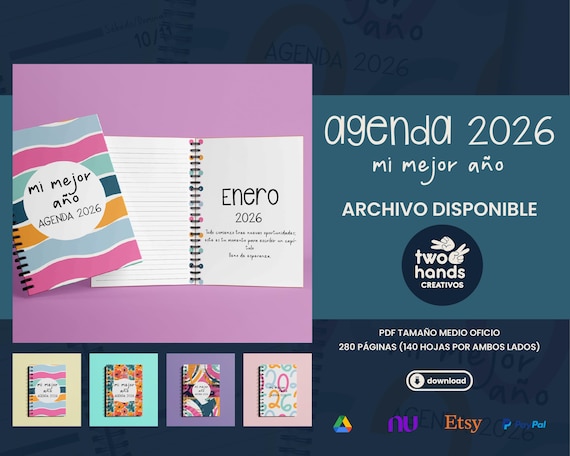 Agenda 2026 PDF para imprimir – Planner con Diario de Gratitud