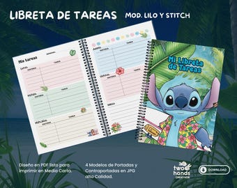 Libreta de Tareas Tropicales / PDF Imprimible Media Carta