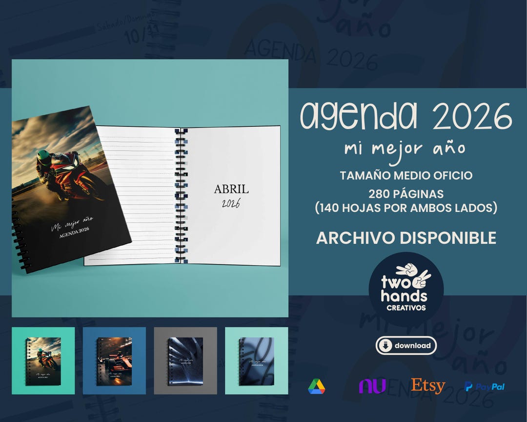 Agenda PDF 2026 Para Imprimir | Diseño Neutral Hombre + Diario De ...