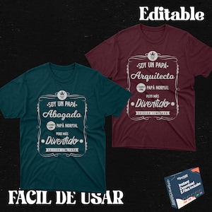 Soy un papá... Profesiones SVG para playeras, sudaderas, tazas, libretas, editable