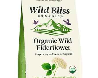 Organic Wild Elderflower Tea – Caffeine Free Respiratory and Immune Herbal Support
