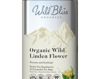 Organic Linden Flower Tea - Caffeine Free Calming Herbal Support