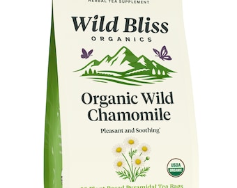Organic Wild Chamomile Tea - Caffeine Free Calming Herbal Support
