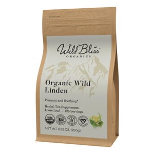 Organic Linden Flower Tea - Caffeine Free Calming Herbal Support Loose - 125 Servings