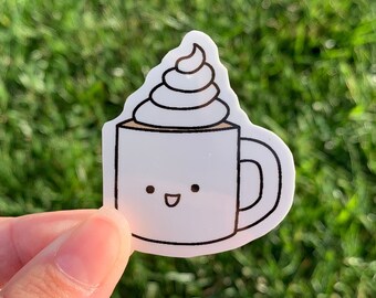 Kawaii Happy Hot Cocoa Mug Sticker
