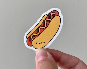 Kawaii Happy Smiling Hotdog Sticker