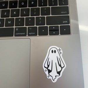 Shadow Ghost Sticker Sparkly Ghost Sticker: Black & White Goth Vinyl Decal - Etsy