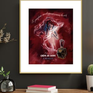Vintage French Perfume Ad - Digital Print - Retro French Poster - Classic Wall Art - Parisian Chic Décor