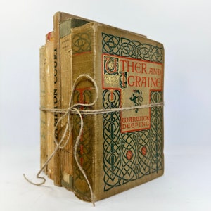 Antique Farmhouse Collection / Unique and Rare Vintage Tattered Books