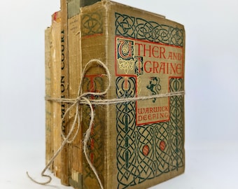 Antique Farmhouse Collection / Unique and Rare Vintage Tattered Books