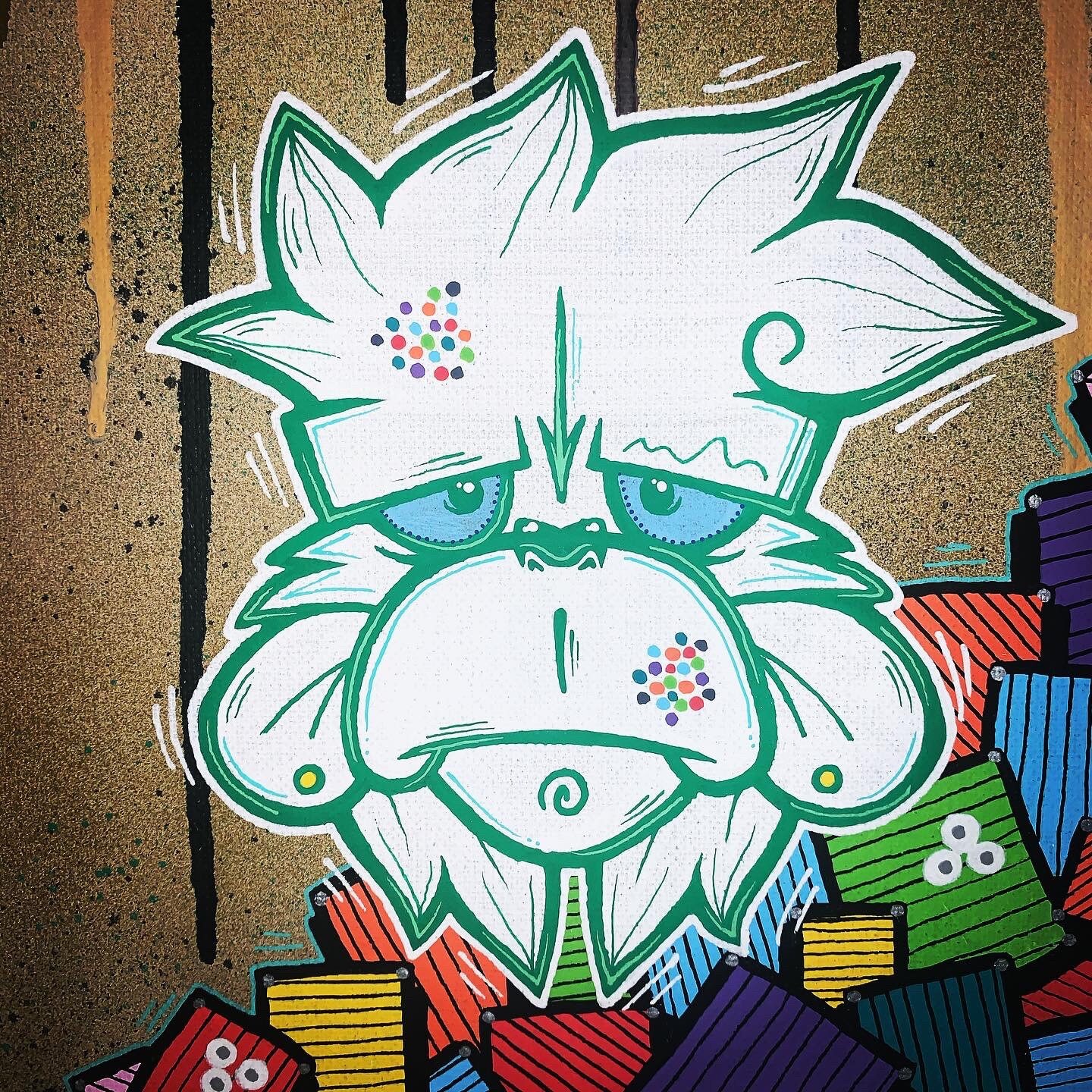 Driptastic Monkey Painting Graffiti Art Unique Original Etsy Australia