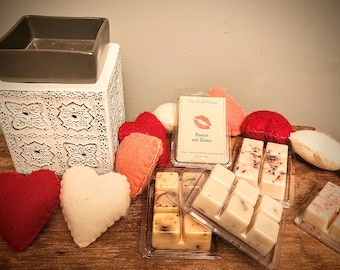 Set of 5 Soy Wax Tart Melts and Electric Warmer Valentine's Day Gift Set
