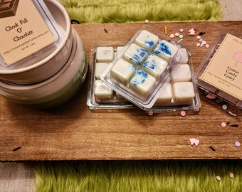 Set of 5 Soy Wax Melts and Warmer Gift Set for Sweet Tooth Candy Lovers, Boss, Wife, Friend With All Natural Herbs and Botanicals