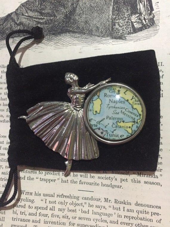 Vintage Europe Ballerina Brooch Rare unusual colle