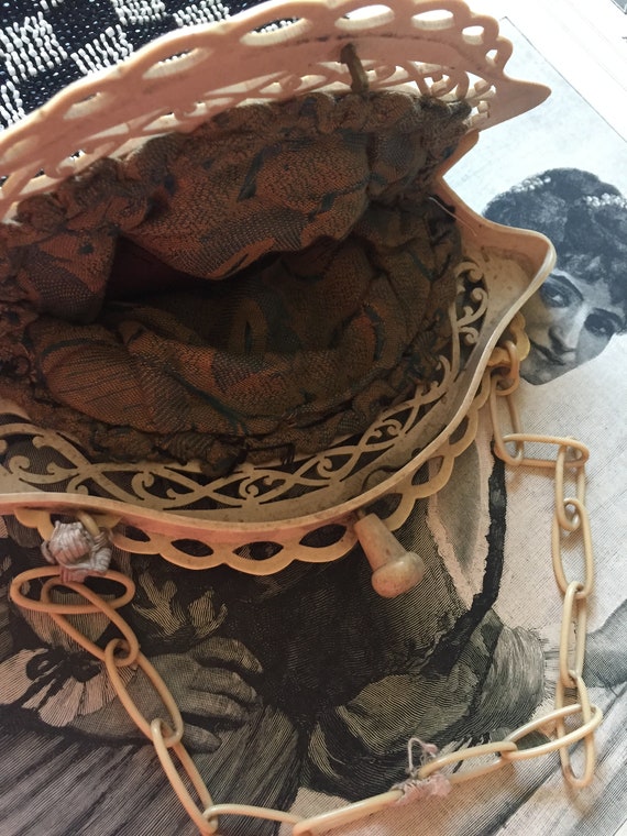 Beautiful 1900s Celluloid Ladies Bag Frame